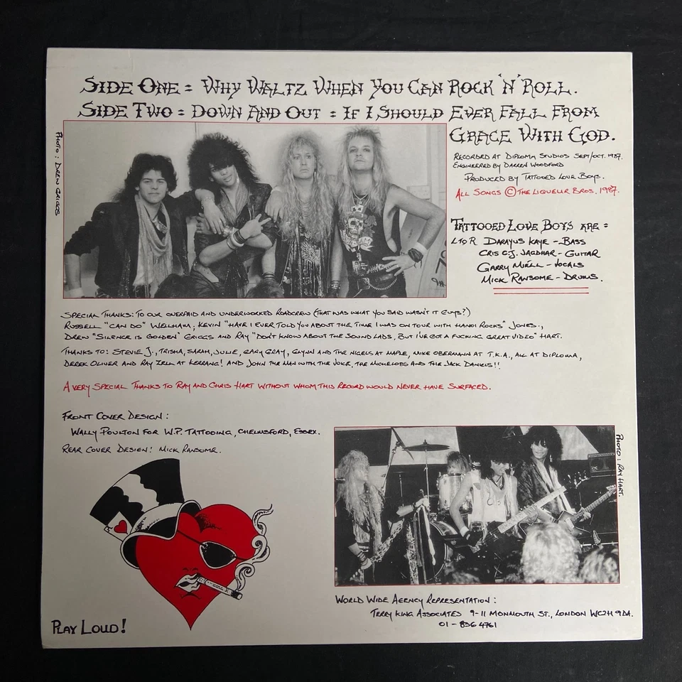 Tattooed Love Boys – WHY WALTZ WHEN YOU CAN ROCK ‘N’ ROLL 12″ –  UK GLAM NM - Image 2 of 4
