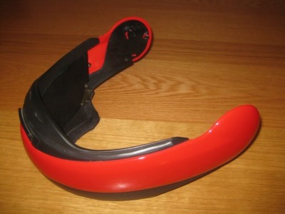 Motorradhelm, BMW Systemhelm 4- Kinnteil in rot/ schwarz