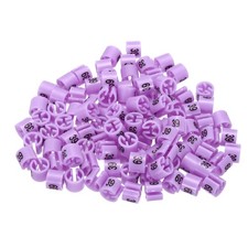 100 Pack Clothes Hanger Marker Number 39 Size Tag Fit 3mm Rod Purple