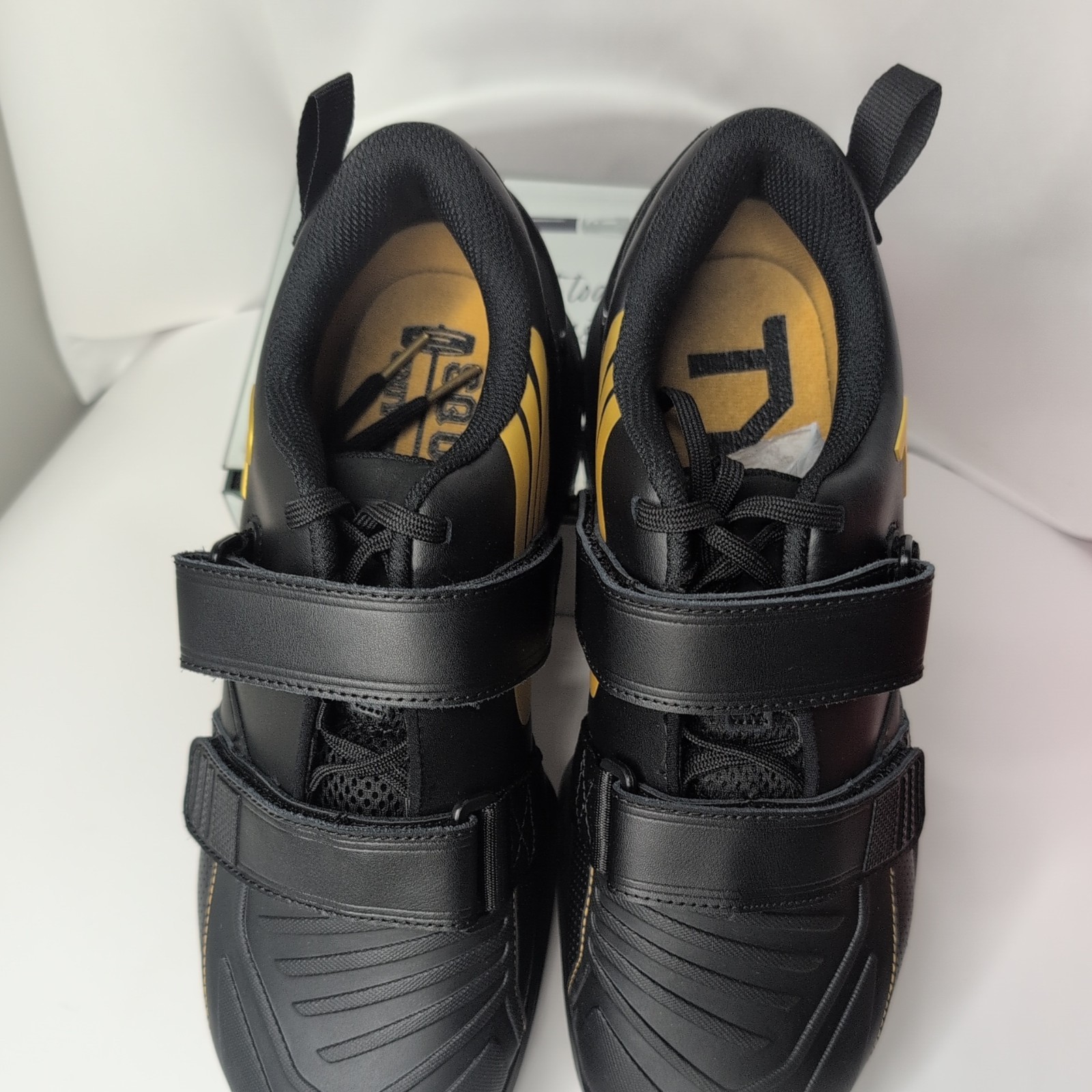 TYR  L-2 Lifters Weightlifting Training  Shoe Black/Gold Size M 6.5 W 8 NWOB 