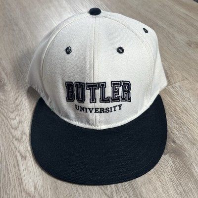 VTG Butler Bulldogs Snapback Hat College Wool White Cap Made in USA