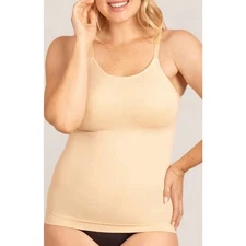  Empetua Scoop Neck Shaper Adjustable Strap Compression Cami Beige M Medium New