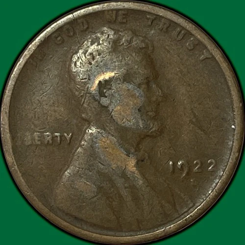 1922-D Lincoln Wheat Cent Very Good VG Coin #34550
