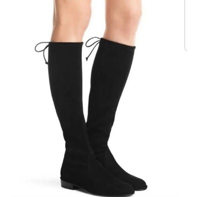 Stuart Weitzman Black Over-The-Knee Boots Reserve Stretch Suede Boot Size 5