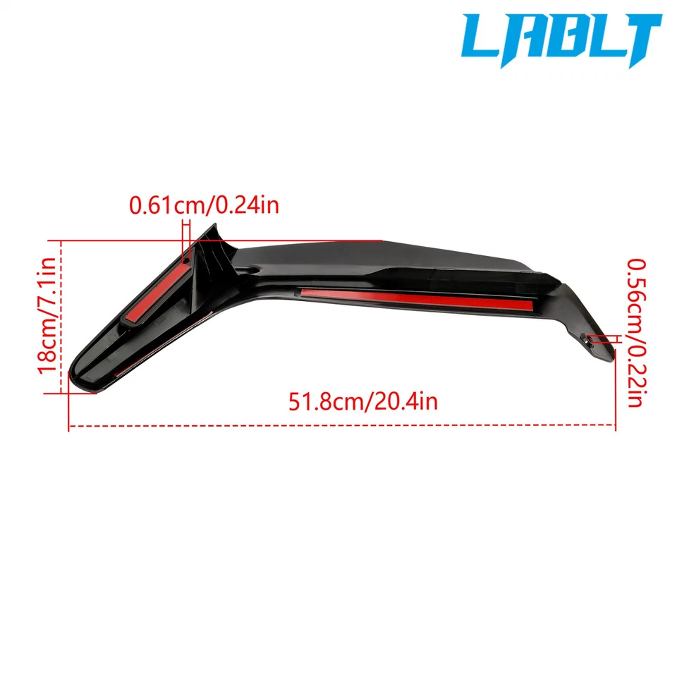 Deflector de aire inferior para Honda Goldwing GL1800 parabrisas lateral humo 2018-2024 Foto 2 de 4