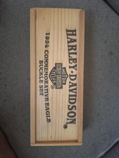 HARLEY-DAVIDSON 1994 Commemorative Eagle Buckle Set w/Original Wooden Box