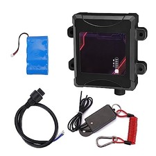 Trailer Breakaway System, Coiled Cable Switch, LED Indicator, 12V Battery Box
