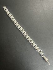 .925 Sterling Silver Rollerball Style Bracelet 8” Length
