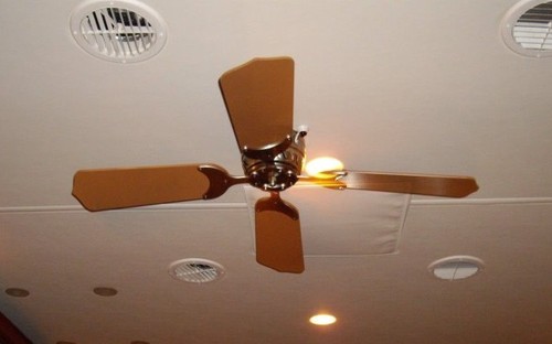 Ceiling Fan, RV, Motorhome Brass 