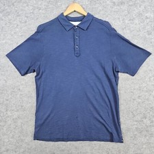 Tommy Bahama Men's Blue Polo Shirt Size M 100 Pima Cotton Preppy Beach HOLES