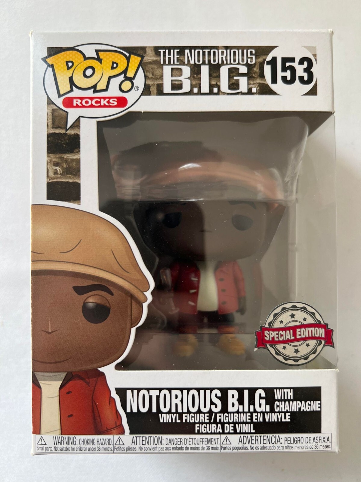 Funko Pop Rocks B.i.g #153 Notorious Big With Champagne Special Edition