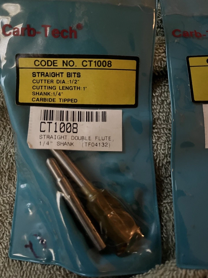 lot of 6 Carb Tech Router Bits Carbide Tipped 1/4” shank NIB free ship usa - Image 4 of 4