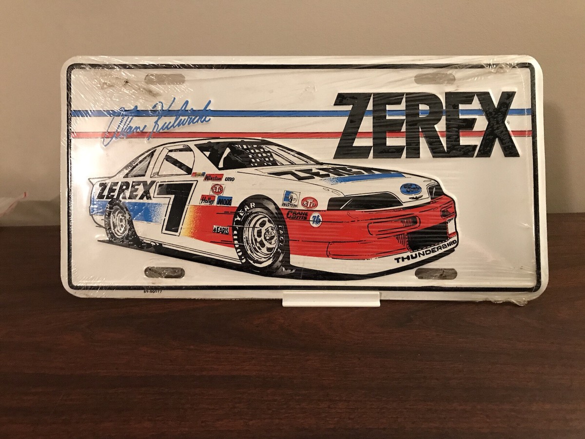 Alan Kulwicki 1989 NASCAR Racing Zerex Vintage License Plate | eBay