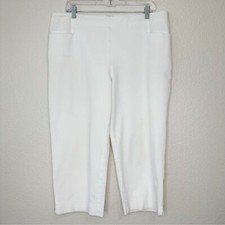 Talbots Heritage White Pull On Cropped Pants