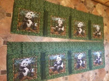 VINTAGE SET OF 2 JC PENNY PANDA BAMBOO VALANCE MADE IN THE USA NEVER USED