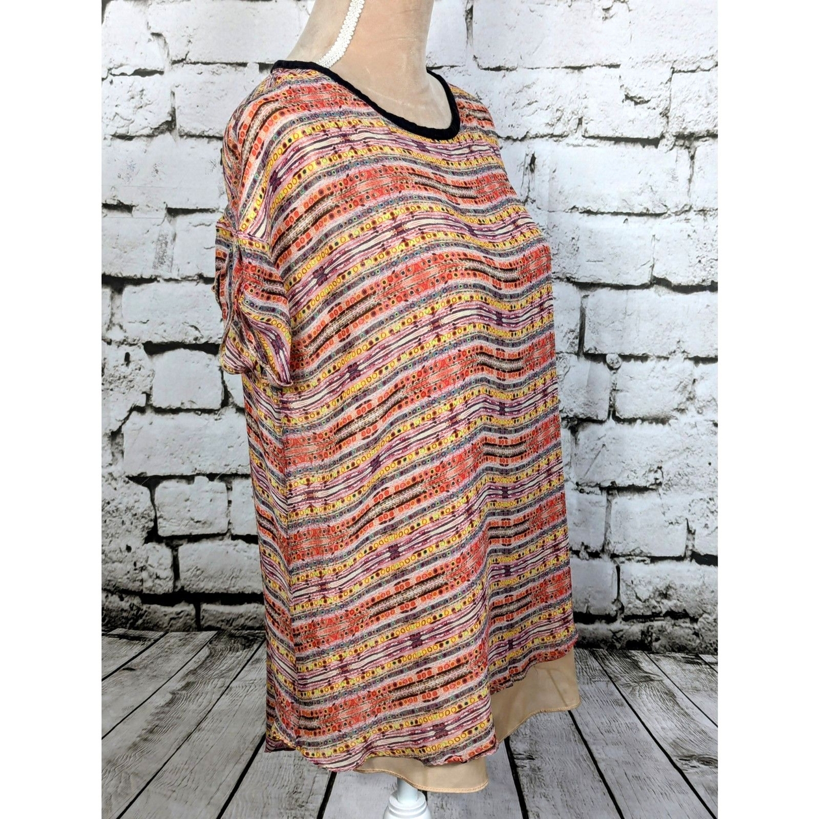 HEIDI MERRICK 100% Silk Shell Patterned Designer … - image 4