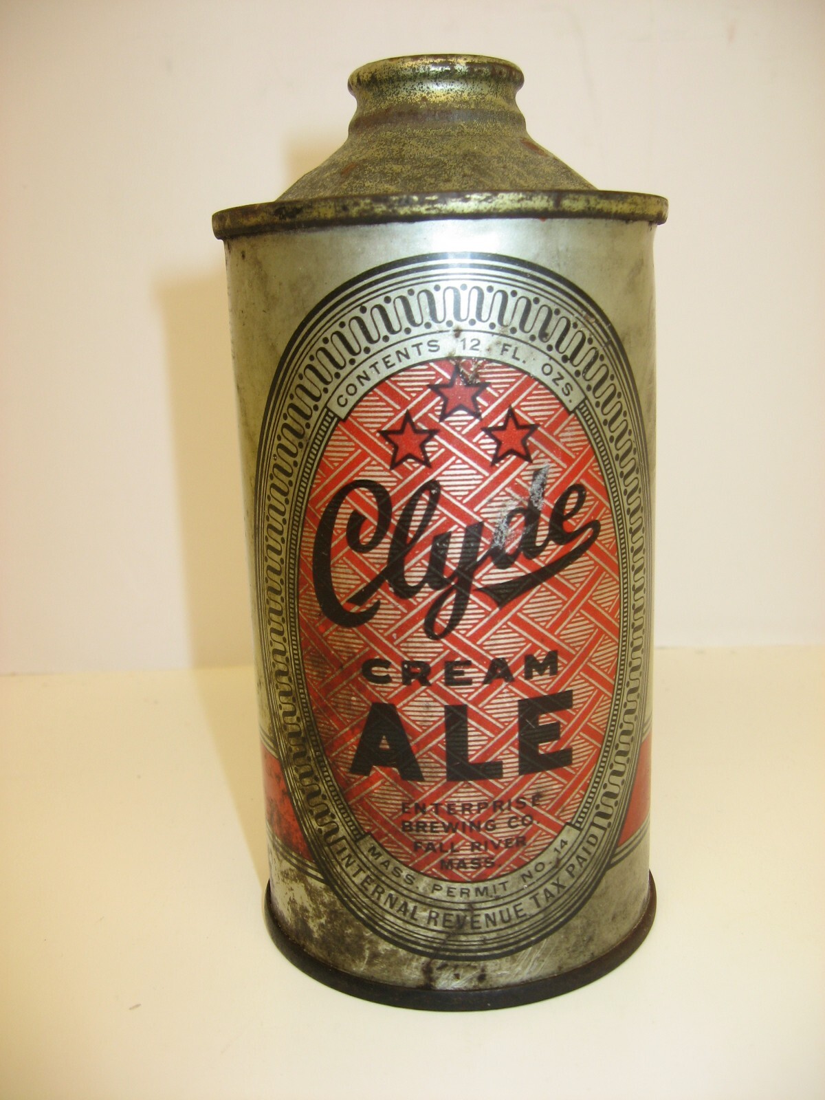 Vintage Clyde Cream Ale Cone Top Beer Can, Enterprise Brewing, Fall