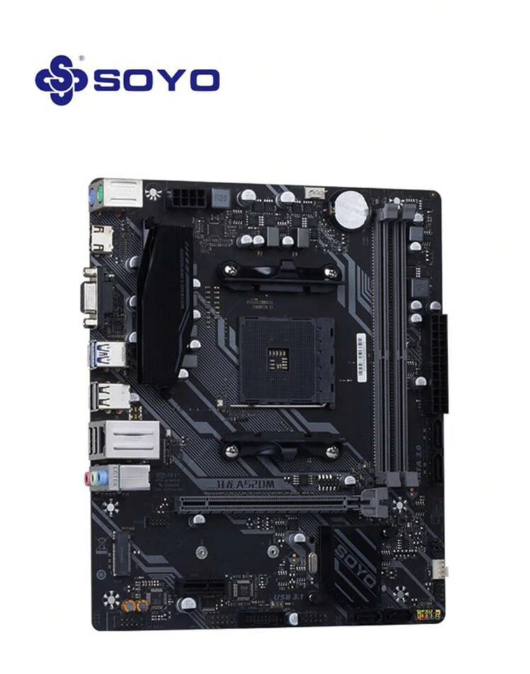 SOYO A520M Gaming motherboard(AM4 AMD/A520/Micro ATX/An M.2 /SATA 6Gb/s/USB 3.0 - Image 3 of 4