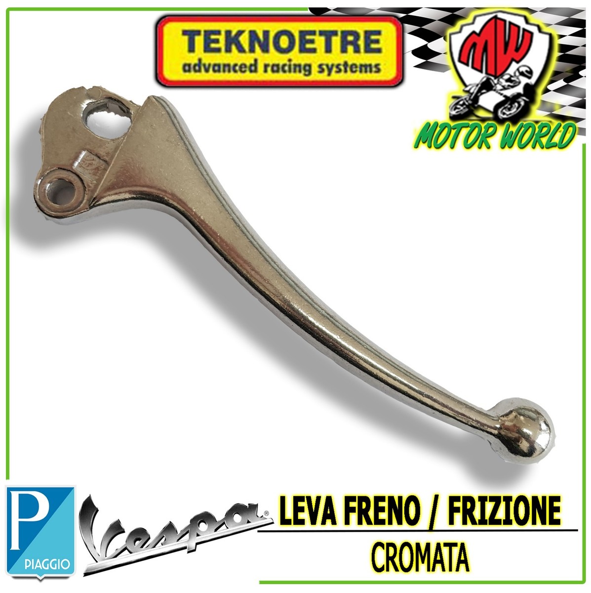 Leva Freno O Frizione Cromata Per Vespa 50 Special, 125 Primavera, ET3 - Ricambio Originale - Foto 11