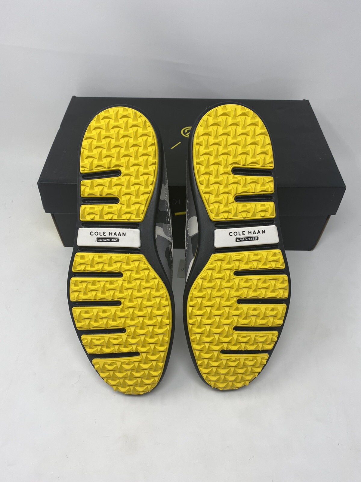 Cole Haan Original Grand Wing OX Men's Golf Shoe, Grey/White Camo, 9.5