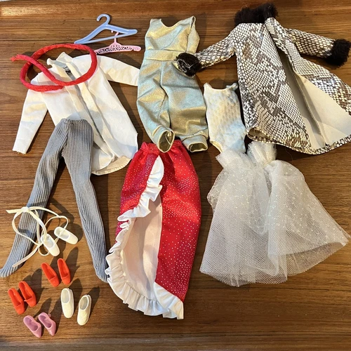 Lot Of Vintage Barbie Clothing and Shoes
