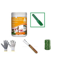 Kit Set Innesto Mastice Innesto piante alberi COLTELLO INNESTO RAFIA GUANTI giar