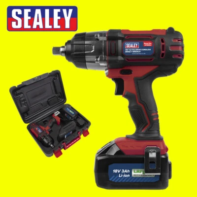 Sealey 18V Cordless 1/2" Impact Wrench CP400LI Gun 3Ah Li-ion Battery Charger - Image 1 of 4
