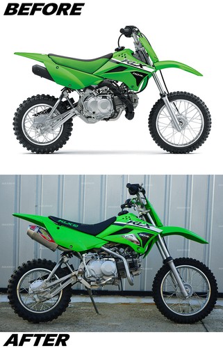 Short Full System Exhaust Muffer Racing Pipe Fit For KAWASAKI KLX110L KLX110L - Picture 14 of 15