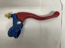 RED + BLUE SHORTY BRAKE LEVER PERCH ASSEMBLY SUZUKI DIRT BIKES WITH DRUM BRAKES