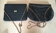 Evening Hand Bags Purse Clutch Lot Of 2 Vintage La Regale HL USA Beaded Snap