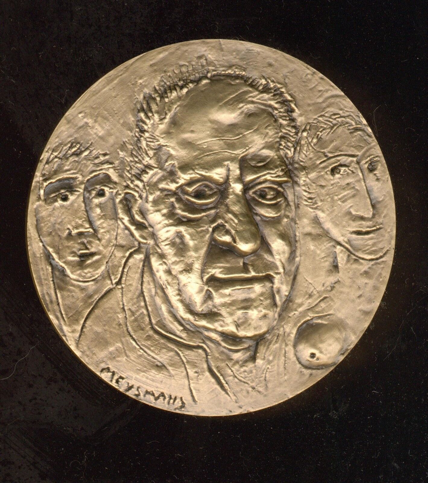 Médaille Artistique - portrait de Theo Humblet  - par Willy Meysmans - N° 32/40 Grote waarde, overvloedig?