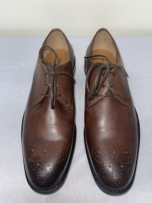 Black Brown 1826 Floating Medallion Brown Leather Oxfords  display picture 1