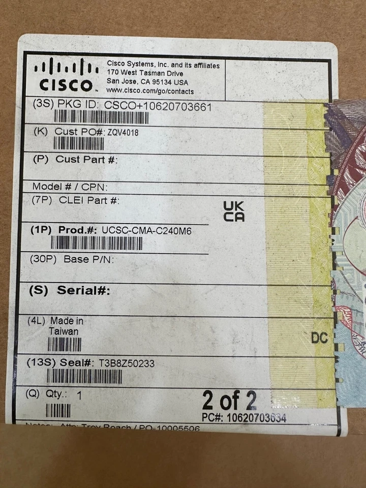 NEW Cisco Cable Management Arm UCSC-CMA-C240M6 - Image 2 of 4