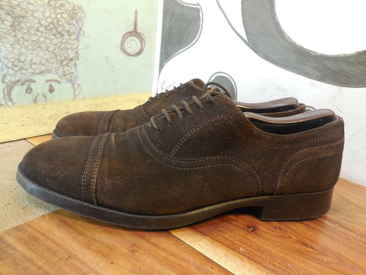 Zara Man Brown Suede Cap Toe Oxfords Men s Euro 41 US 8.5 eBay