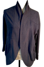 Eddie Bauer Women  s Fleece Jacket Open Front Cardigan Gray Small