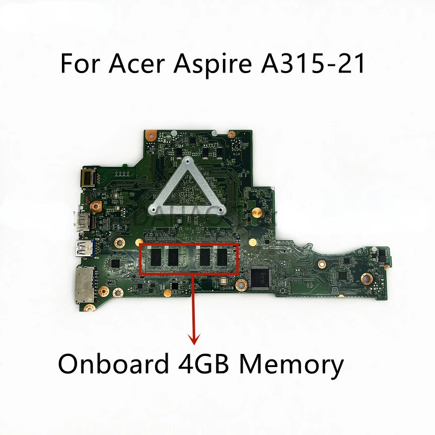 For Acer Aspire A315-21 Motherboard DA0ZASMB8D0 E2-9000 A6-9220 A9-9420 4GB-RAM - Image 2 of 2