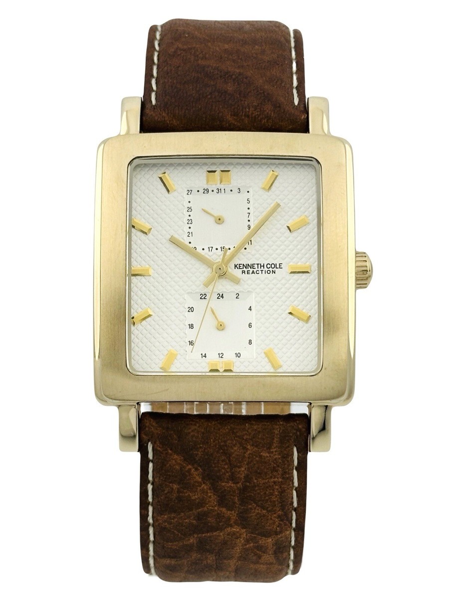 Kenneth Cole KC1344 Multifunction Golden Case with Brown Leather