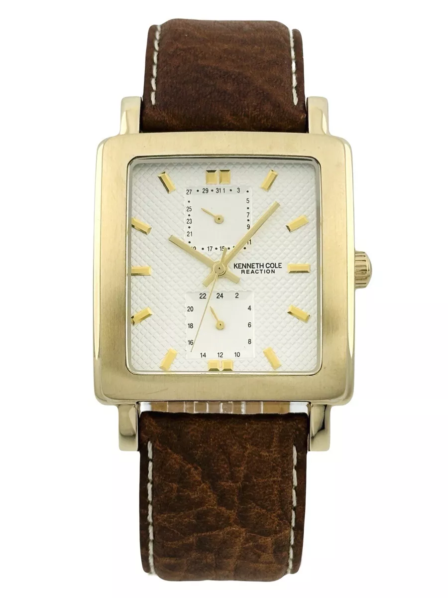 Kenneth Cole KC1344 Multifunction Golden Case with Brown Leather 
