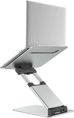  Adjustable Height & Angle Laptop Holder, Sit to Stand, for Laptops 10''-17'' NEW!
