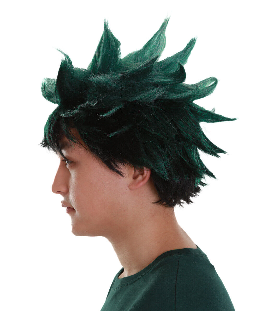 PM 2019 Anime Series Ash Ketchum Dark Green Cosplay Wig