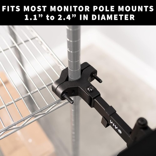Steel Universal Full Motion Pole Mount, 26 Inch Keyboard and Mouse Tray, Ergonom - Picture 9 of 9