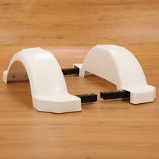 2PCS Single  Axle Trailer Fenders w/ Top Step 13" Wheels Tires Skirt Boat 300LBS