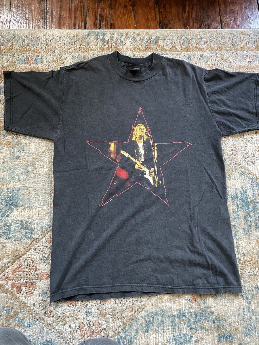 VTG Kurt Cobain Nirvana Star End Of Music Tshirt Size L RARE VTG Kurt Cobain Nirvana Star End Of Music Tshirt Size L RARE