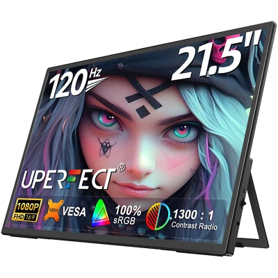 UPERFECT Monitor Portatile 21.5" 120Hz 1920*1080 Schermo per PC Portatile Console Gioco