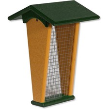 Amish Made in USA Hanging Peanut Feeder - Turf Green & Cedar