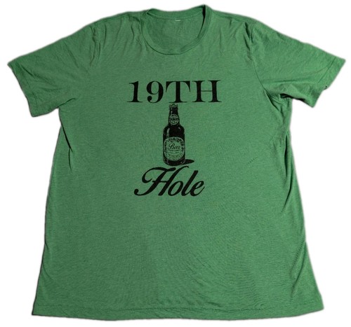 SwingJuice 19th Hole Beer Golf T Shirt Mens XL Green Graphic Short Sleeve