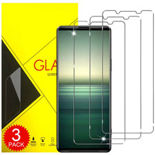 3x HD-Clear Tempered Glass Screen Protector For Sony Xperia 5 10 VI V IV III II
