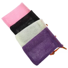 4 PCS Mesh Shower Bag Soap Bags for Bars African Bath Sponge Net