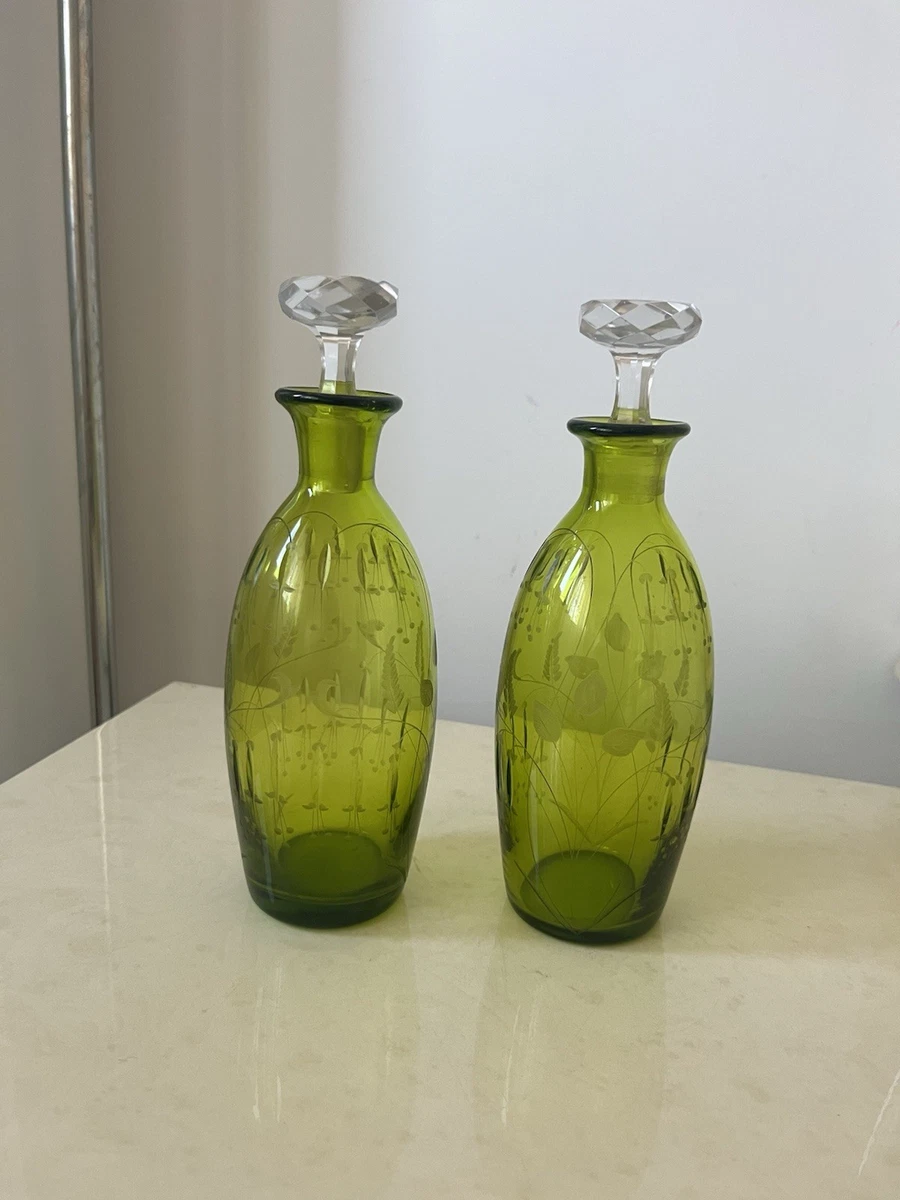 Carafe et aiguière, Cristal de Saint Louis modèle Thistle Or - XXe