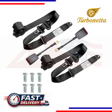 Fit For Chrysler Front Seat Belt 2 Pack 3 Point Adjustable Universal Retractable